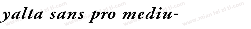 yalta sans pro mediu字体转换